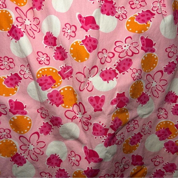 Lilly Pulitzer Pink Ladybug Print 100% Cotton Mini Skirt Size 6 - Picture 2 of 7